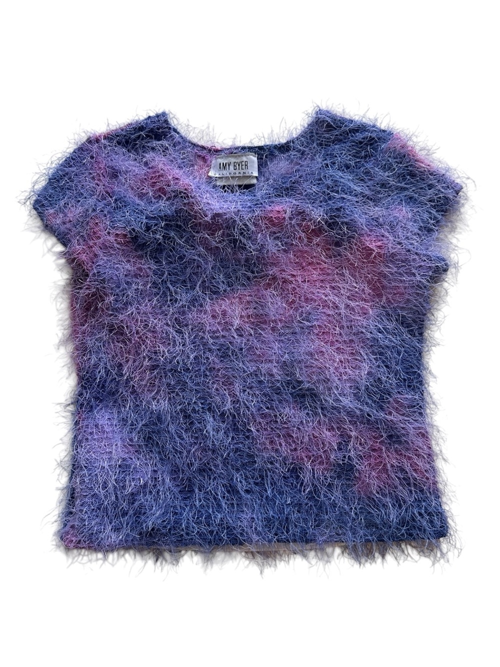 Vintage 90s Amy Byer Fuzzy Tie Dye Rave Top